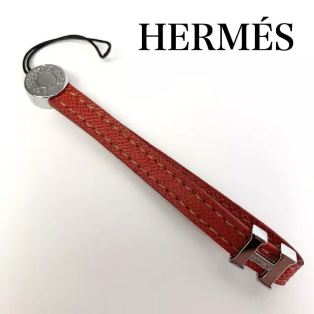 HERMES HERMES LEATHER Strap Serie H Logo Red $195.88 - PicClick