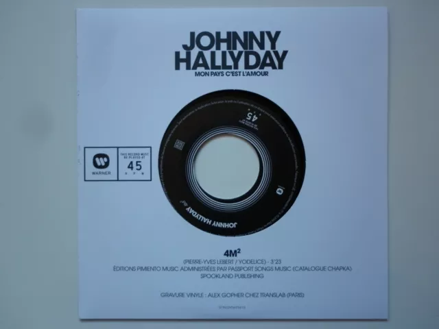 Johnny Hallyday 45Tours vinyle 4M2 / Back In La