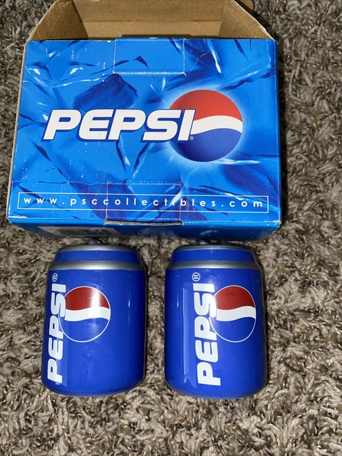 Vintage PEPSI COLA Salt and Pepper Shaker, Ceramic, Blue