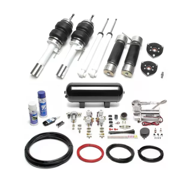 Ta technix Sospensione Pneumatica + Kit Compressore Nero per Audi Skoda Seat