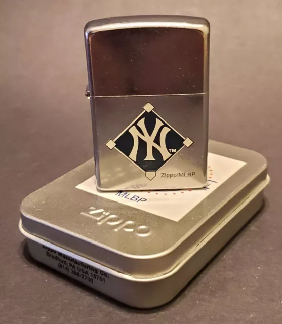 Zippo Lighter 2003 Brushed Steel New York Yankees New Read Item Description