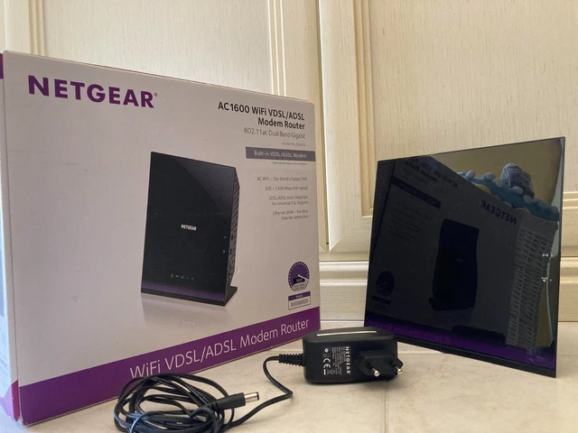 NETGEAR Modem Router AC 1600 WiFi VDSL/ADSL Model No. D6400 Dual Band Gigabit