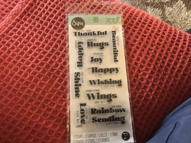 Sizzix Good Vibes #4 Clear Stamps Set 12pc