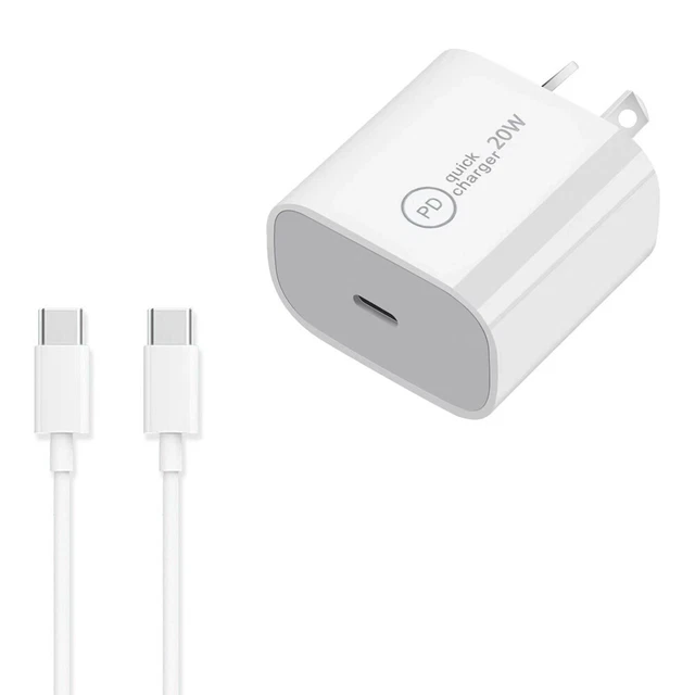 Fast Charging 20W PD Type-C Charger Power Type C to USB C Cable f HTC U11 Phone