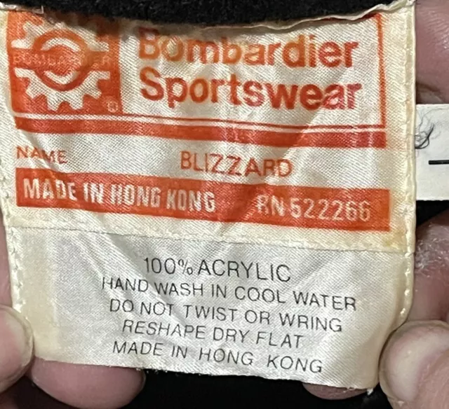 VINTAGE BOMBARDIER TURTLE neck sweater Hong Kong Black Orange $49.00 ...