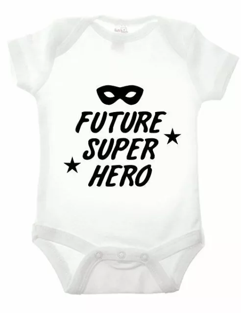 Future Super Hero BabyGrow - Funny Baby Babies Newborn Gift Present Birth Twins