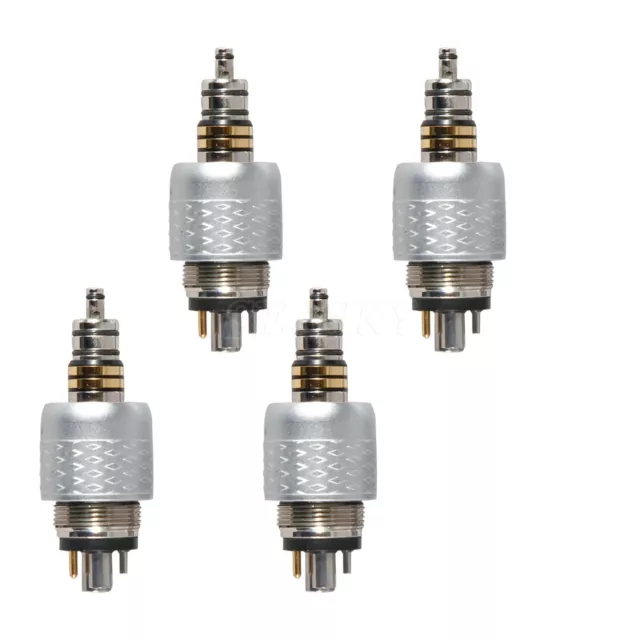 4x Dental Quick Coupler coupling Fiber Optic LED for Handpiece Turbine GW 6 pin