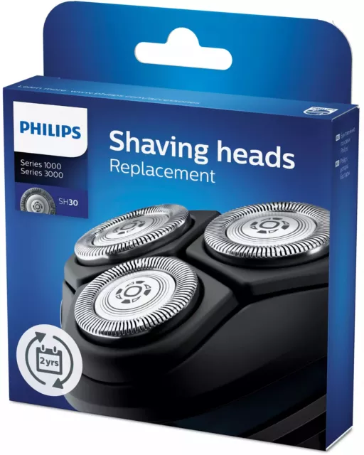 Philips Genuine Replacement Shaver Shaving Heads for 3000 & 1000 Series SH30 UK 3