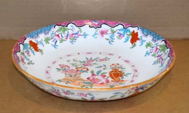 Ancien plat en céramique chinoise décor floral  19e siècle (casser)