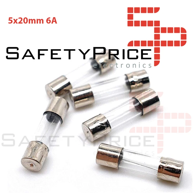 5x Fusible Rapide De Verre 5x20 MM 6A 250V REF2139