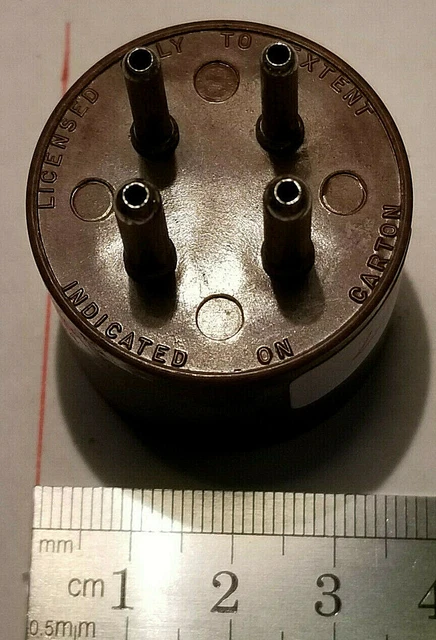 4 Pin Click Base FIVE (5) VACUUM Tube Bases Brown Bakelite 4-Pin UX4 U4A with Bayonet ...