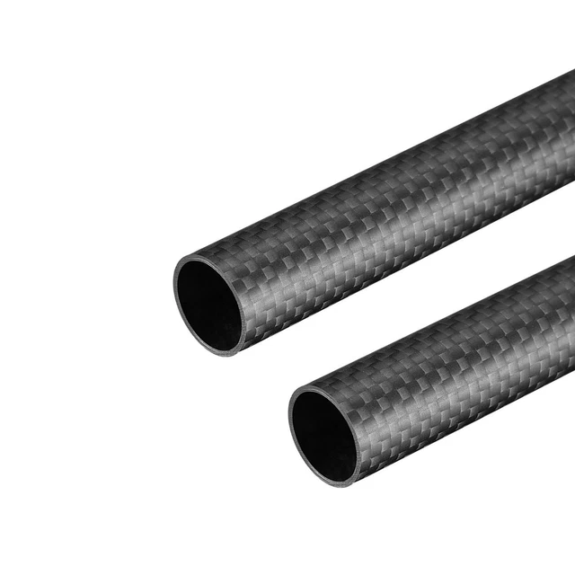 Carbono Fibra Redondo Tubo 16x14x330mm 3K Rollo Envuelto Mate Superficie 2uds