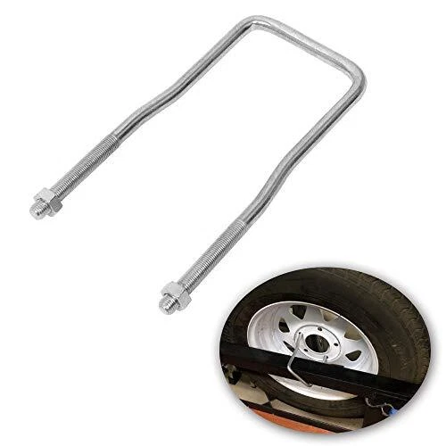 U-Bolt Spare Tire Carrier Holder Bracket Side Mount 4 or 5 Lug Zinc Plated