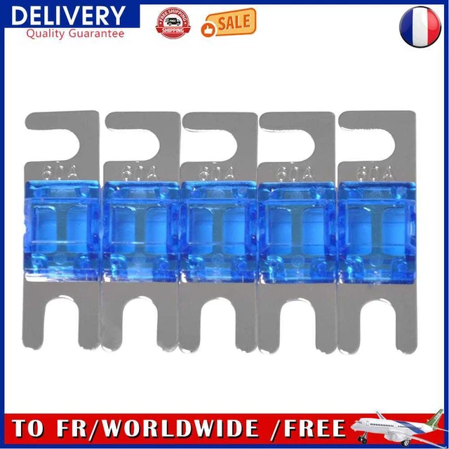 5pcs AFS Mini ANL Fuses 32V 30/40/60/80/100A for Car Stereo Audio (Blue 60 A)