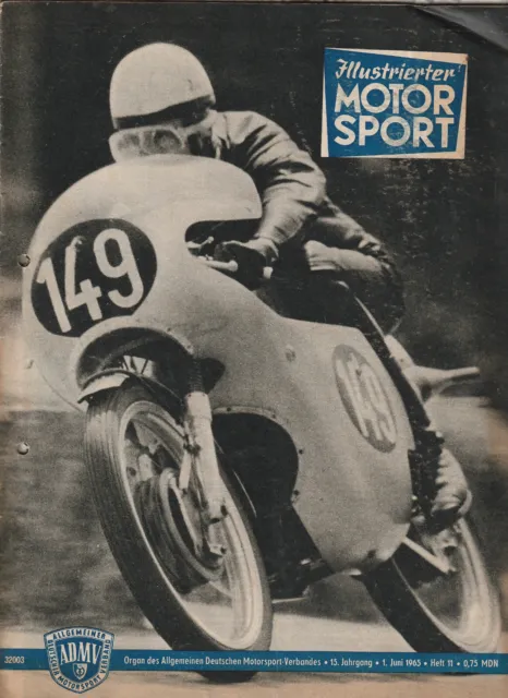 Illustrierter Motorsport IMS 11 / 1965 DDR Werner Stiegler Rund um Zschopau