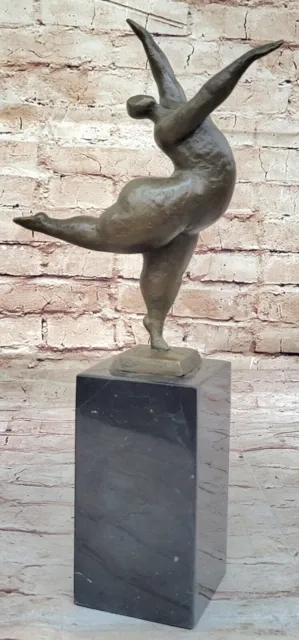 Modern Art Noveau Abstract Nude Woman Girl 100% Bronze Sculpture by Milo Artwork