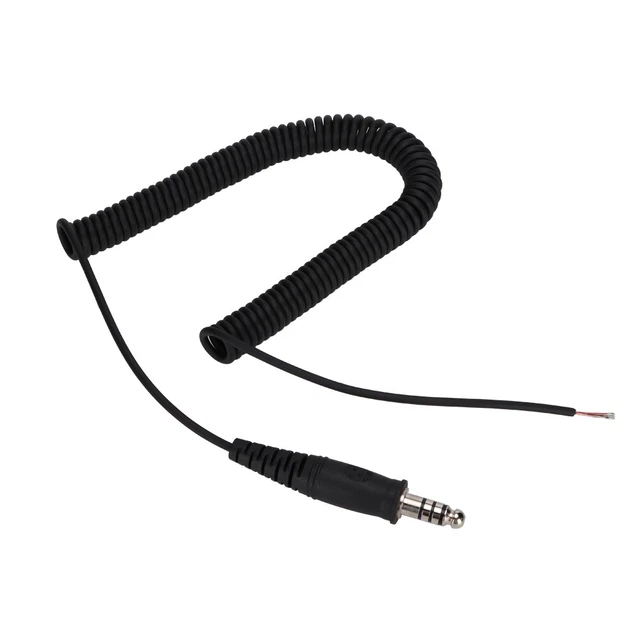 Auriculares de aviación hágalo usted mismo cable de repuesto DJ cable de audio cable en espiral resorte