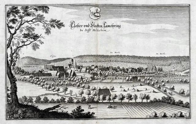 Lamspringe LK Hildesheim Niedersachsen Ansicht Kupferstich Merian 1650 269691
