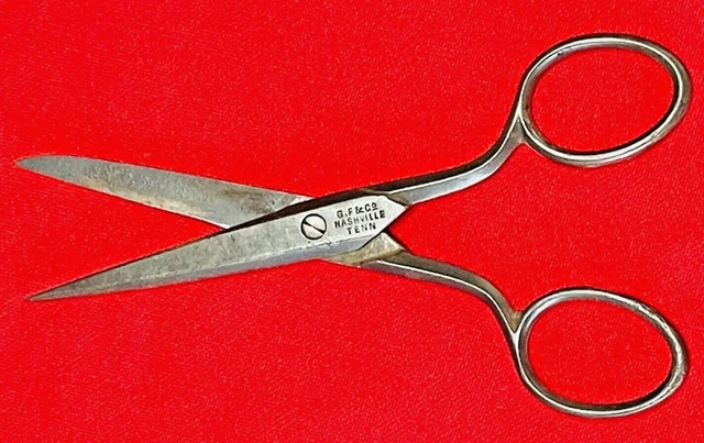 Antique Metal Scissors G.F. & Co. NASHVILLE TENNESSEE Rare Vintage Collectible