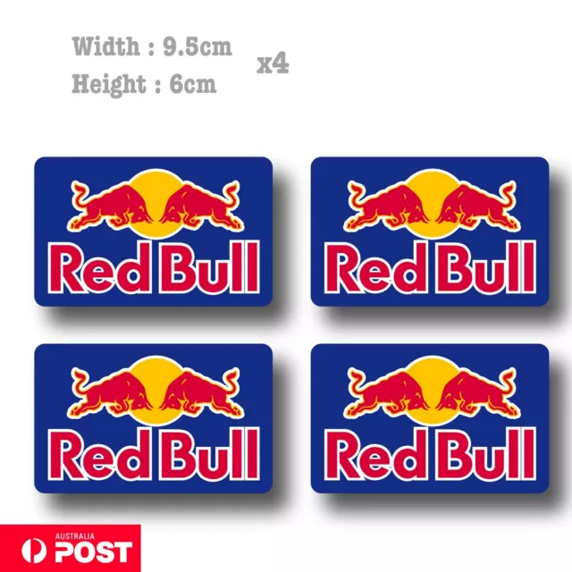 Red Bull Logo x4 Decal Sticker