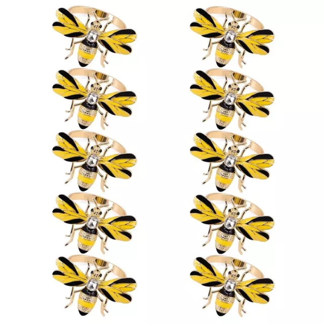 Set con 10 tovaglioli api fibbia tovaglioli lega insetto diamante 1279