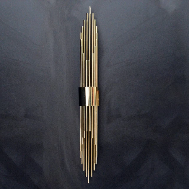 Gold Led Lamp Wall Sconce Decor For Home Italian Style With In Raw Brass Fixture