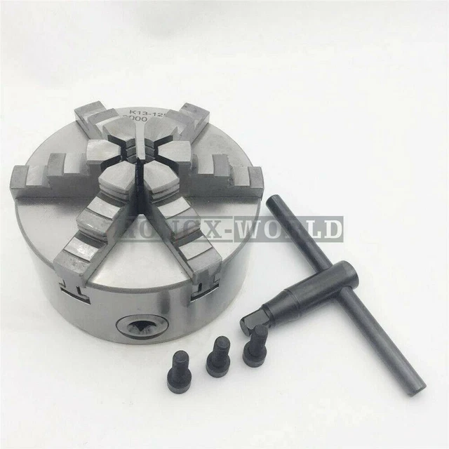 6-jaw 5" Lathe Chuck  K13-125 Self-Centering 3000rpm Metalworking Clamp Chuck