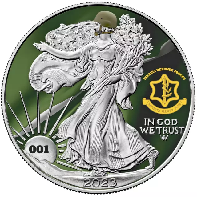 2023 Silver Eagle Israelie Defense Forces Edition 1 oz Coin in capsule Israel