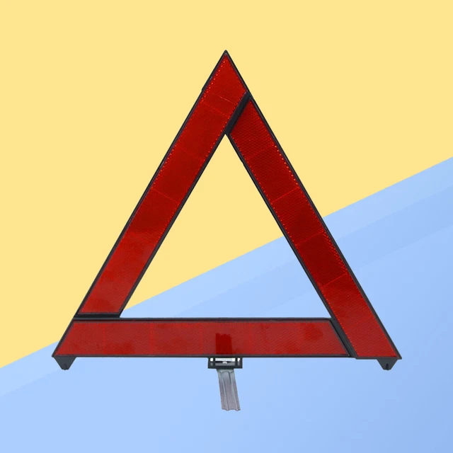 Emergency Triangles Safety Stop Sign Roadside Warning Reflective Hazard