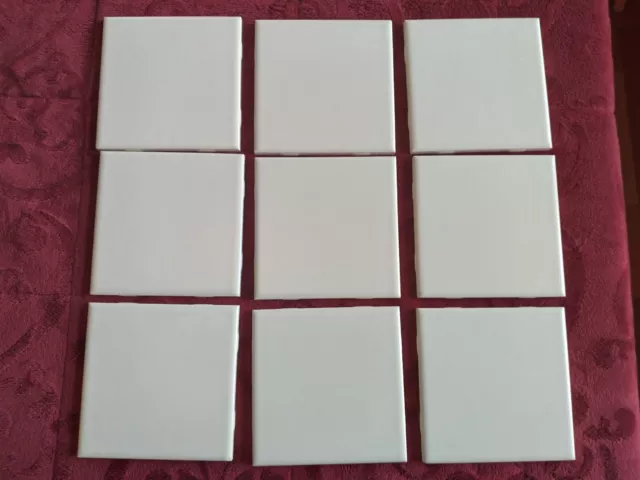 Nine (9) Daltile Matte 4-1/4 in. x 4-1/4 in. White Ceramic Floor Tile