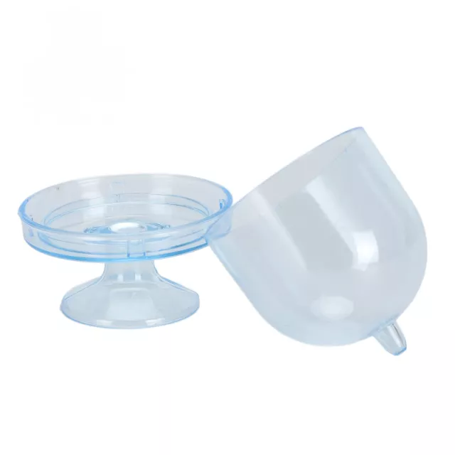 (plastic 3)12Pcs Mini Cake Plate With Lid Stable Transparent Mini Cake Stand For