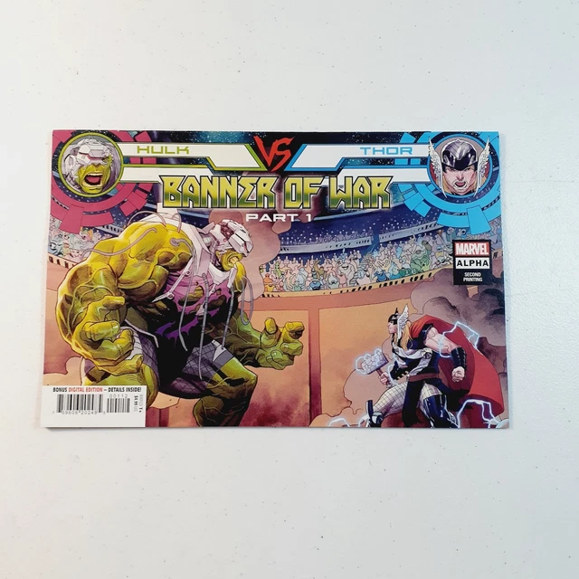 Marvel Comics "Hulk Vs. Thor: Banner Of War" Alpha 2nd Printing (NM 9.4) 2022