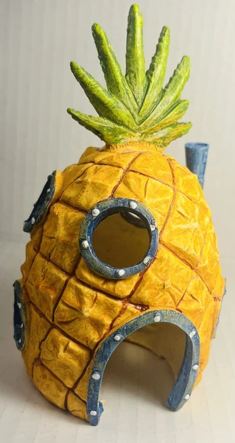 2006 Viacom Spongebob Squarepants Pineapple Fish Aquarium Tank Oranment 6"