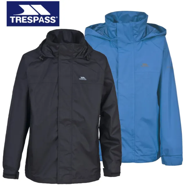 Trespass Nabro Kids Waterproof Hooded Rain Coat Jacket Boys Girls Childs School