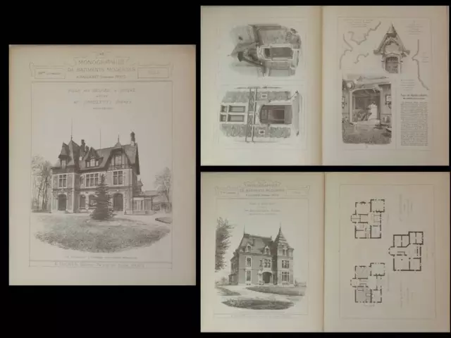 Geneve, Villa Aux Delices - Gravures 1895 - Lassigny, Malezieux, Camoletti