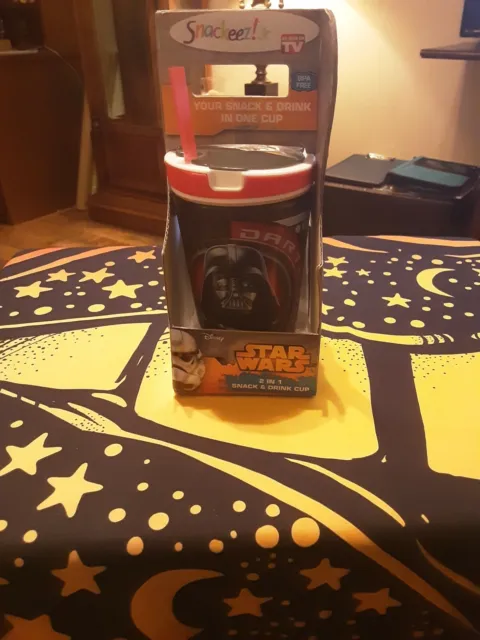 Star Wars Darth Vader Snackeez 2 en 1 taza de bebida y merienda nueva en caja