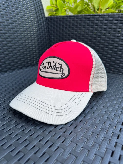 Casquette Von Dutch Trucker Ajustable – Style Vintage Usé, Patch Brodé, Unisexe Homme Femme, Look Rebelle Authentique