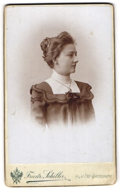 Fotografie Friedrich Schiller, Wien, Mariahilferstrasse 107, Junge Dame mit Dut