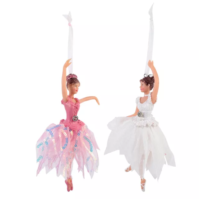 2 pz ballerina bambina in posa bambola giorni appesi decorazione natalizia