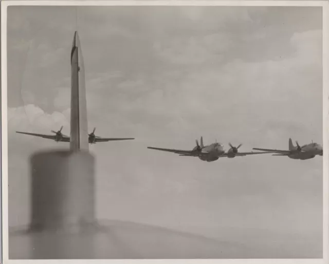 Vickers Varsity Formation Original Vintage Old Press Photo Raf Royal Air Force