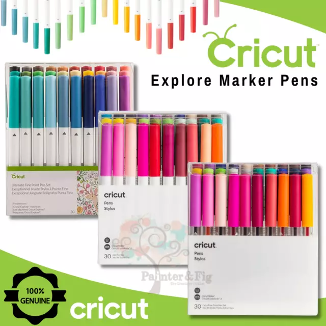 New CRICUT Pen And Marker Set * BLACK * Set Of 5 Tip sizes .4, .8, 1.0,  2.0mm