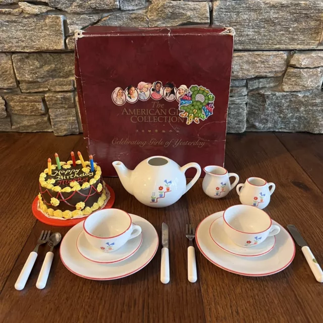 American Girl Molly’s Birthday Set - China Tea Set and Birthday Cake