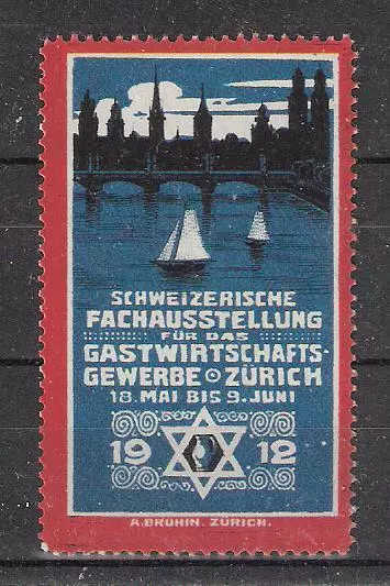 CH Vignette Schweizerische Fachausstellung Gastwirtschaftsgewerbe Zürich 1912 rt