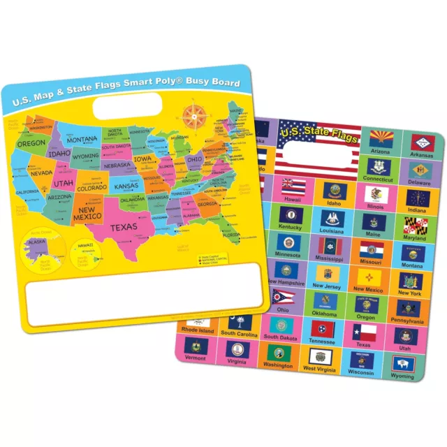 Ashley U.S. Map/Flags Smart Poly Busy Board (ash-98008) (ash98008)
