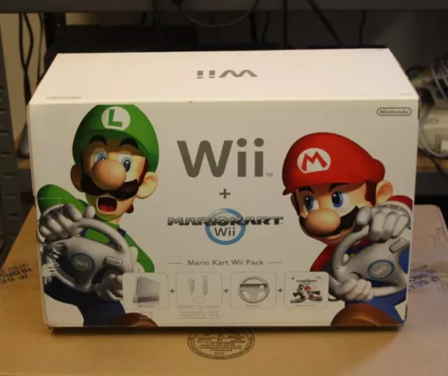 PLV panneau publicitaire  WII mario kart boite nintendo