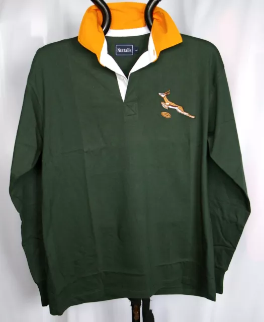 World Cup 2023 Winners South African Retro Combed Cotton  Springbok Rugby Shirt