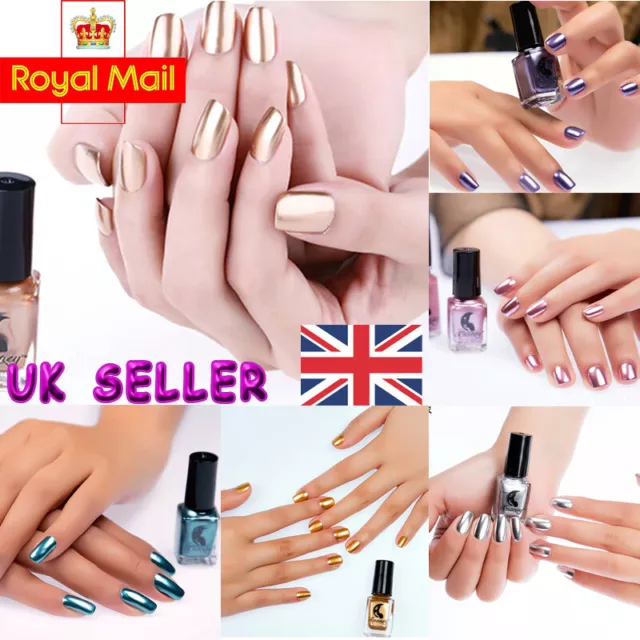 6ML Nail polish Metallic Lacquer Finish Chrome Effect Shine nail Varnish