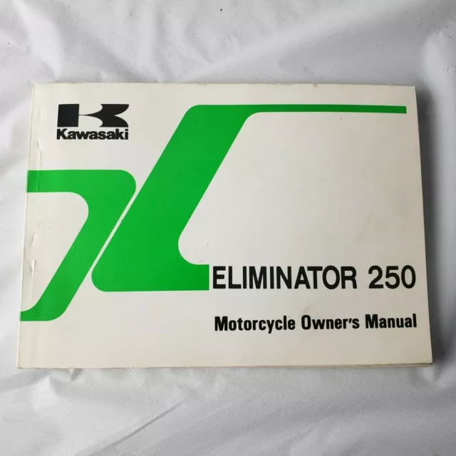 1988 Kawasaki EL250 Eliminator Owner's Manual Book OEM ORIGINAL 99920-1400-01
