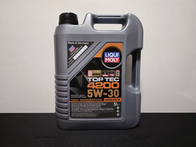 LIQUI MOLY TOP Tec 4200 5W-30 Vollsynthetisches Motoröl - 5L EUR 40,00 ...