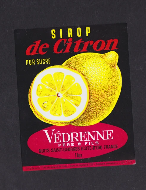 Lot De 8 étiquettes Anciennes – Sirop De Citron Et Citronnade (France, Bon état)